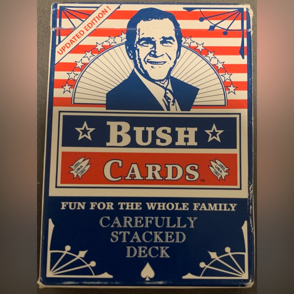 Source Unknown Blue and White Card Game